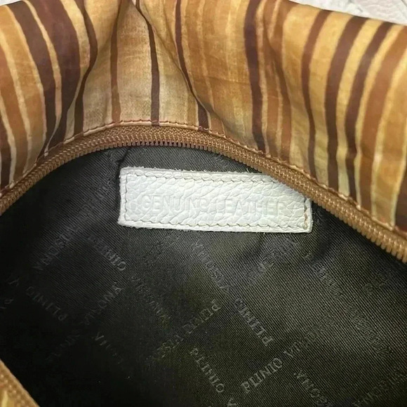 Plinio Visona White Leather Crossbody Bag - Picture 5 of 17